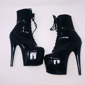 Platform Patent Leather Boots
